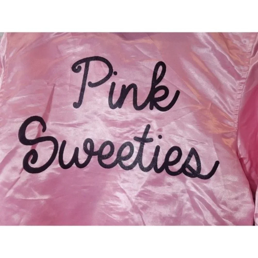 Pink‎ Sweeties Grease Top Pink Glitter Black Spirit Halloween XL 14-16